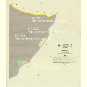 Horzitz (Hořic) - c2224-1-003 - Kaiserpflichtexemplar der Landkarten des stabilen Katasters