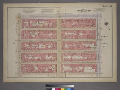 Plate 27, Part of Sections 3&4: [Bounded by W. 42nd Street, Seventh Avenue, W. 37th Street and Ninth Avenue.]