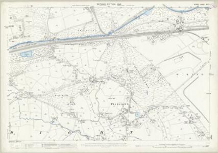 Surrey XVI.14 (includes: Pirbright; Woking) - 25 Inch Map