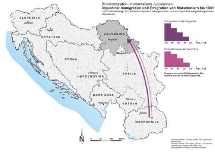 Vojvodina: Immigration und Emigration von Makedoniern bis 1981