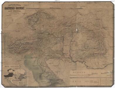 Závěsná mapa Říše rakousko-uherské