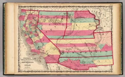 California, Territories of New Mexico And Utah.