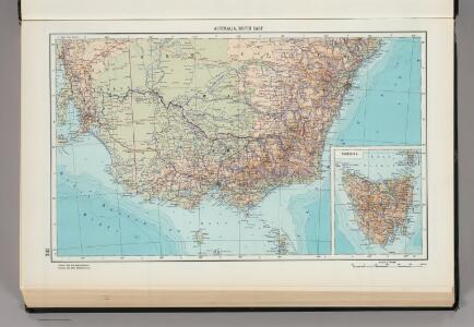 241.  Australia, South East.  Tasmania.  The World Atlas.