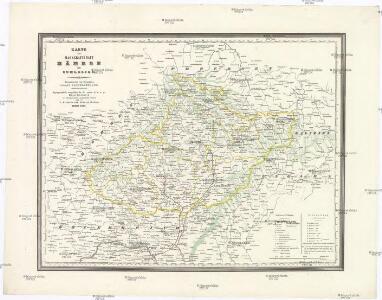 Karte der Markgrafschaft Mähren mit Schlesien