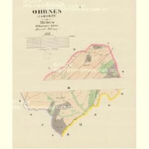 Ohrnes (Jaborny) - m1056-1-001 - Kaiserpflichtexemplar der Landkarten des stabilen Katasters