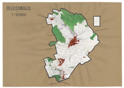 Rickenbach: Definition der Siedlungen für die eidgenössische Volkszählung am 01.12.1950; Siedlungskarte