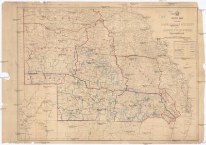 Sketch map shewing rabbit board districts and rabbit proof fence, Queensland