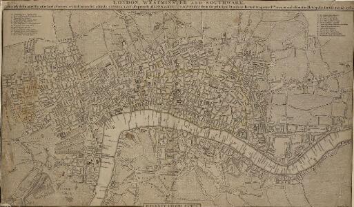LONDON, WESTMINSTER AND SOUTHWARK, Accurately delineated from the latest Surveys,