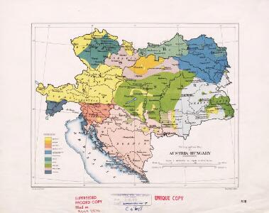 Ethnographical map of Austria-Hungary. 1918