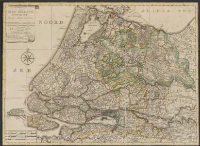Nieuwe kaart van Holland, Utrecht, de Vyf Heeren Landen en een gedeelte van Gelderland. naar de nieuwste waarnemingen geteekent