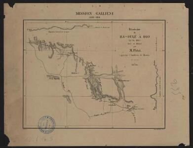 Mission Galliéni 1880-1881. Itinéraire de Ba-Oulé à Dio