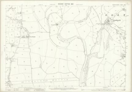 Monmouthshire XXIV.7 (includes: Llanbadog Fawr; Llangybi Fawr; Llantrisaint Fawr) - 25 Inch Map