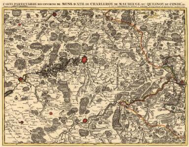 Carte Particuliere des Environs de Mons. D'Ath, de Charleroy, de Maubeuge du Quesnoy de Condé &c.