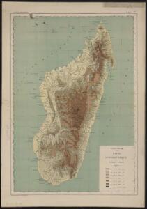 Madagascar, carte hypsométrique