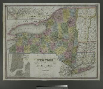 Map of the state of New York: showing the boundaries of counties & townships, the location of cities, towns and villages: the courses of railroads, canals & stage roads / by J. Calvin Smith; engraved on steel by Sherman & Smith.