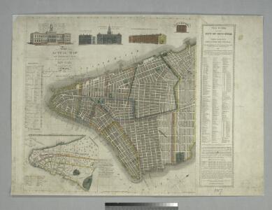 This actual map and comparative plans showing 88 years growth of the City of New York : is inscribed to the citizens by the proprietor, David Longworth / G.B. King sc. N.Y. 1817 ; engraved by Jas. D. Stout.