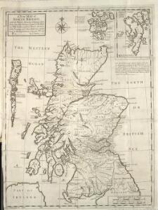 A New Map of North Britain with the Islands thereunto belonging ;  / done from some late Surveys of part of the East and West Coasts, and from Modern Accounts of the Country and other Authorities ment