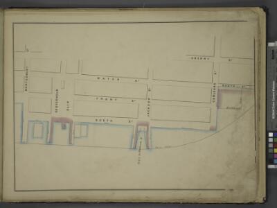 [Map bounded by Cherry St, Corlears St, Pier - Line,  Montgomery St; Including Water St, Front St, South St, Gouverneur Slip, Ferry to Hudson Av, Jackson St]