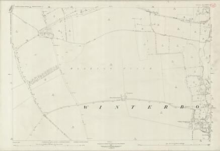 Wiltshire XXVIII.1 (includes: Berwick Bassett; Cherhill; Winterbourne Monkton) - 25 Inch Map