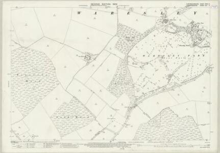 Huntingdonshire XXVIII.9 (includes: Gamlingay; Tetworth; Waresley) - 25 Inch Map