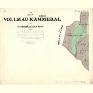 Vollmau Ober - c2039-1-001 - Kaiserpflichtexemplar der Landkarten des stabilen Katasters