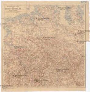 Eisenbahnkarte von Nordwest-Deutschland