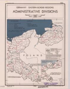 Germany, eastern border regions : administrative divisions