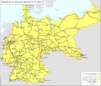 Eisenbahnen im Deutschen Zollverein 31.12.1870