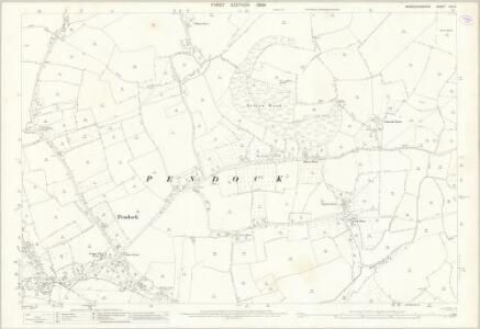 Worcestershire LIV.9 (includes: Berrow; Eldersfield; Pendock; Redmarley Dabitot) - 25 Inch Map