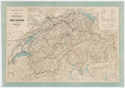 Schweizerische Eisenbahnen; offizielle Übersichtskarte