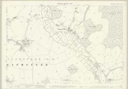 Suffolk LXIII.14 (includes: Glemsford; Long Melford; Stanstead) - 25 Inch Map