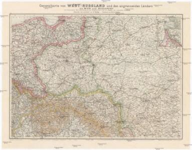 Generalkarte von West-Russland und den angrenzenden Ländern bis Wien und Budapest