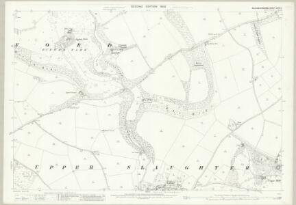 Gloucestershire XXVIII.4 (includes: Lower Slaughter; Naunton; Swell; Upper Slaughter) - 25 Inch Map