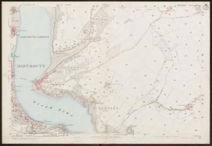 Devon CXXVIII.13 (includes: Brixham; Dartmouth; Kingswear) - 25 Inch Map