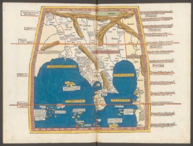 [Undecima Asie tabula] [Karte], in: Clavdii Ptholomei Viri Alexandrini Cosmographie, S. 188.