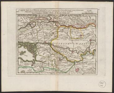 Carte de la Hollande où son [!] les environs de Schoonhove, de Uyane [= Vianen], de Gorcum, d'Heusden, de Geertruydenberg, partie d'Utrecht, et de la Gueldre