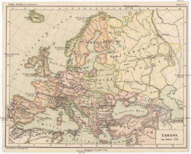 Europa im Jahre 1715.