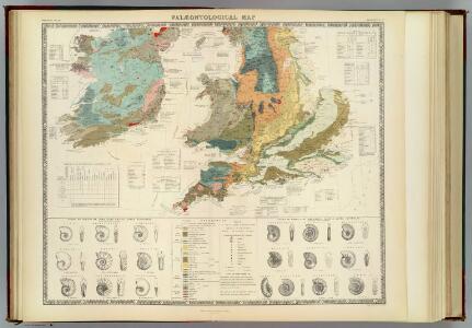 Palaeontological map (British Islands).