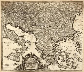 Accurate Landkarte Des Königreichs Hungarn des Fürstenthümer Siebenbürge; Moldau und Wallachey, wie auch Griechenlandes und Morea Samt dem Weltberüffnene Donau-Throm