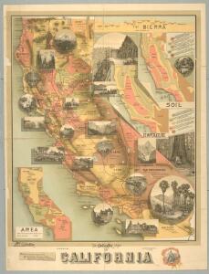 The unique map of California.