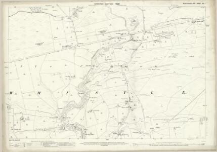 Northumberland (Old Series) XCII.1 (includes: Haltwhistle; Melkridge; Wall Town) - 25 Inch Map