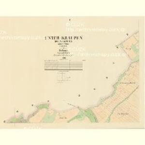 Unter-Kraupen (Dolnj Krupa) - c1316-1-001 - Kaiserpflichtexemplar der Landkarten des stabilen Katasters