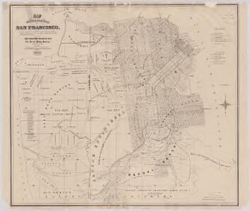 Map of the City & County of San Francisco : carefully compiled from recent surveys, including all new additions of cities, towns, and villas, delineating the lines of ranchos, private claims water works, railroads, &c. &c