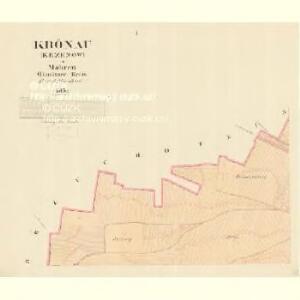 Krönau (Krzenow) - m1381-1-001 - Kaiserpflichtexemplar der Landkarten des stabilen Katasters
