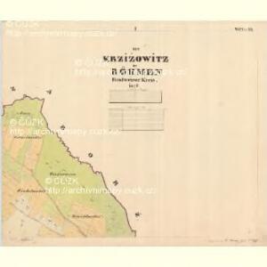Krzizowitz - c3672-1-001 - Kaiserpflichtexemplar der Landkarten des stabilen Katasters
