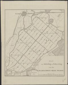 Plan van indeeling en verkaveling van den Haarlemmer-Meer polder