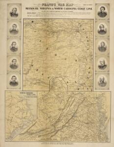 Prang's War Map. Missouri, Virginia & North Carolina Coast Line
