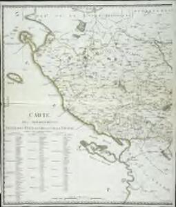 Carte des départements Vengé, des deux Sevres, et de la Vienne, 1