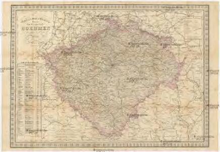 General-Post & Strassen Karte des Königreichs Boehmen
