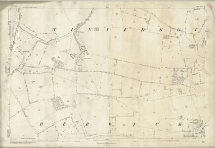 Wiltshire XXII.13 (includes: Berwick Bassett; Cherhill; Clyffe Pypard; Hilmarton; Winterbourne Bassett) - 25 Inch Map